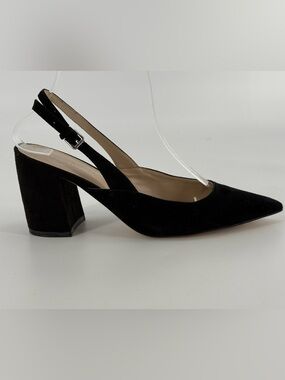 Marc Fisher Majer Pointy Toe Slingback Block Heel Pumps 7.5